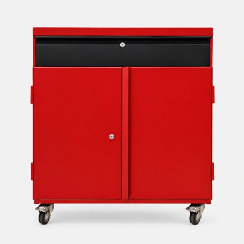 Carro Porta Herramientas con Cajón y Gabinete Doble
