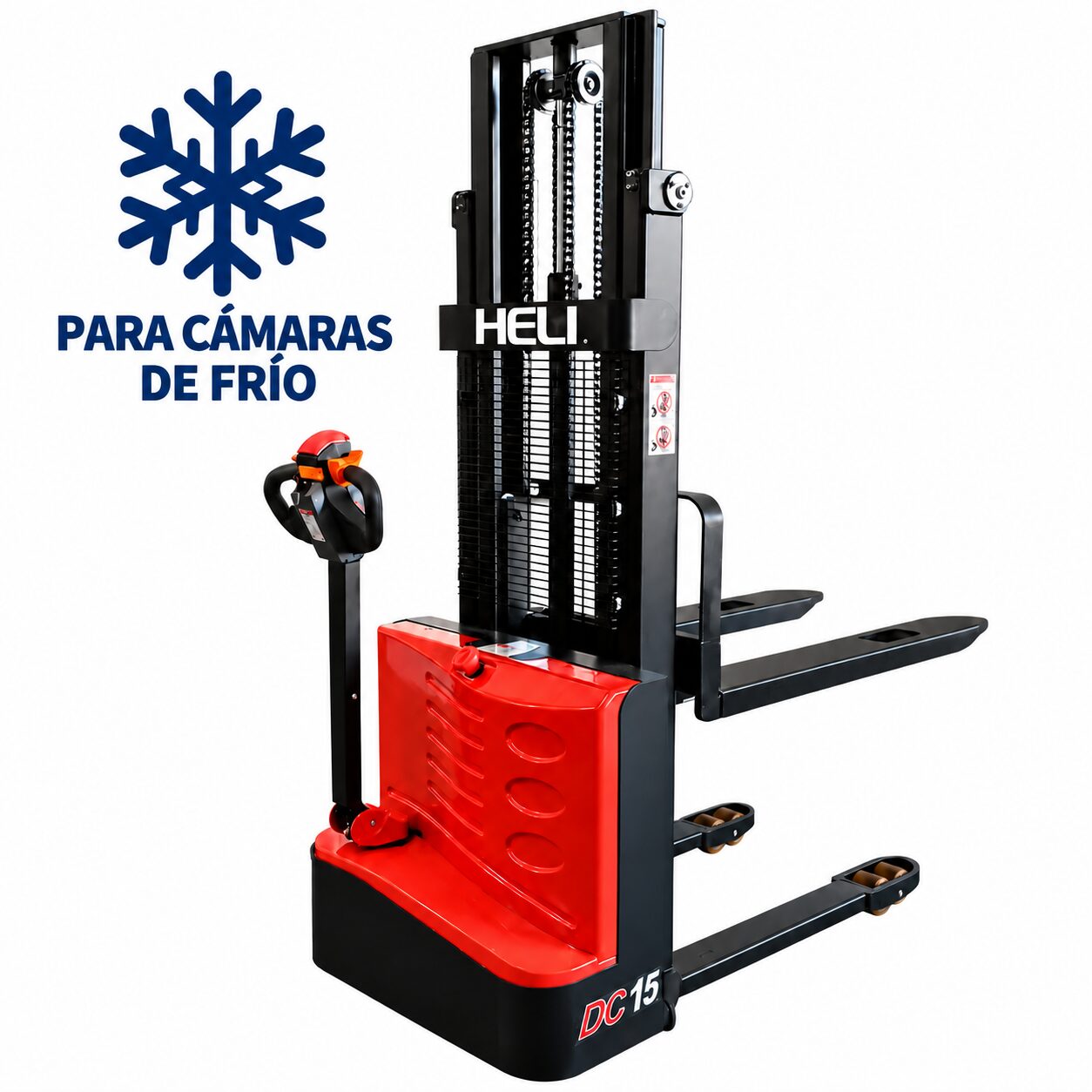 Apilador Eléctrico de Litio HELI para Cámaras de Frío 1.500 kg – 3,5mts - modelo CDD15J-LI Frío