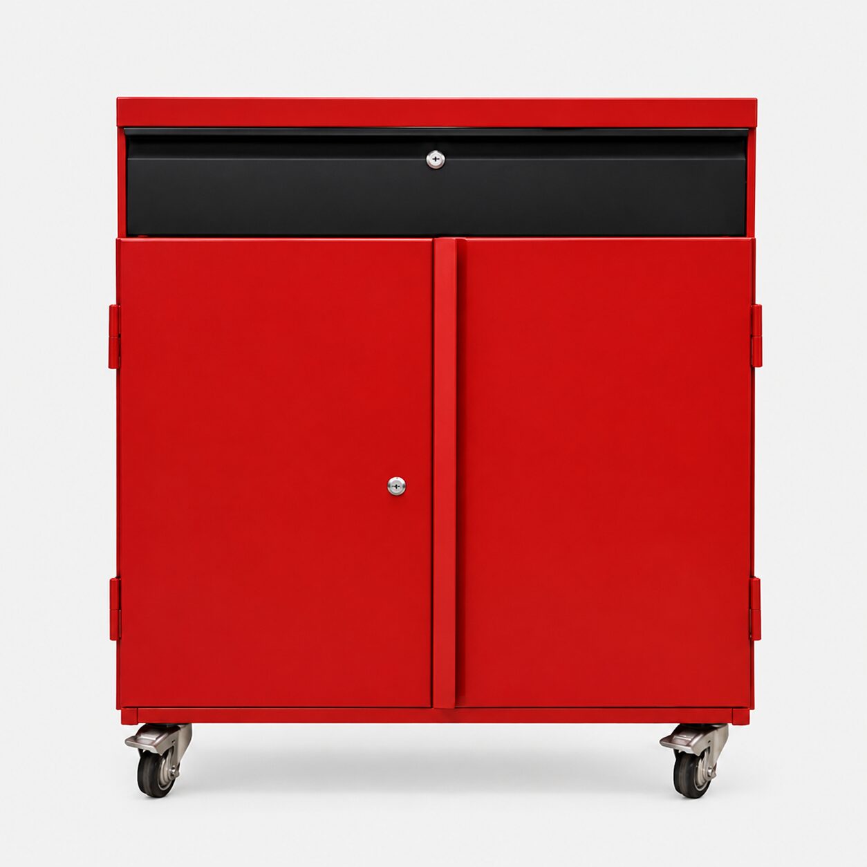 Carro Porta Herramientas con Cajón y Gabinete Doble