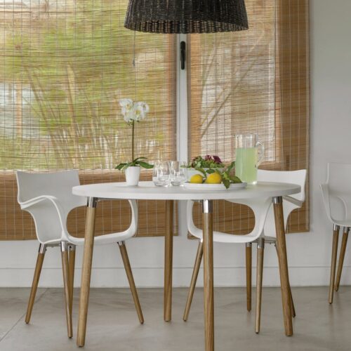 Mesa Camelia Wood Redonda